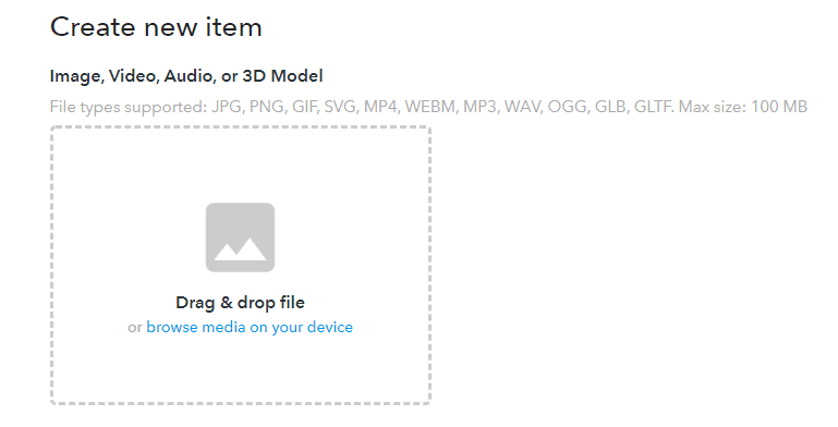 create item opensea
