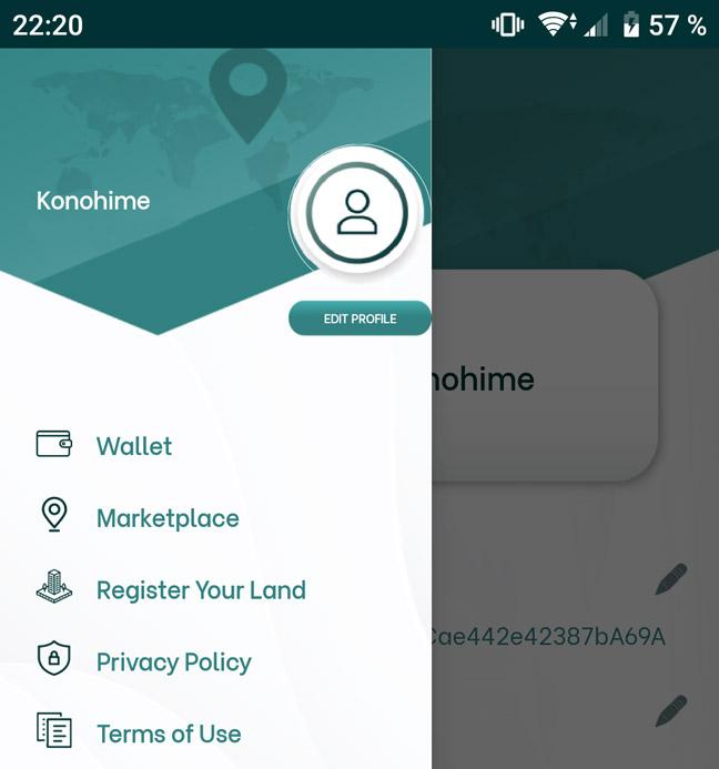 etherland in app
