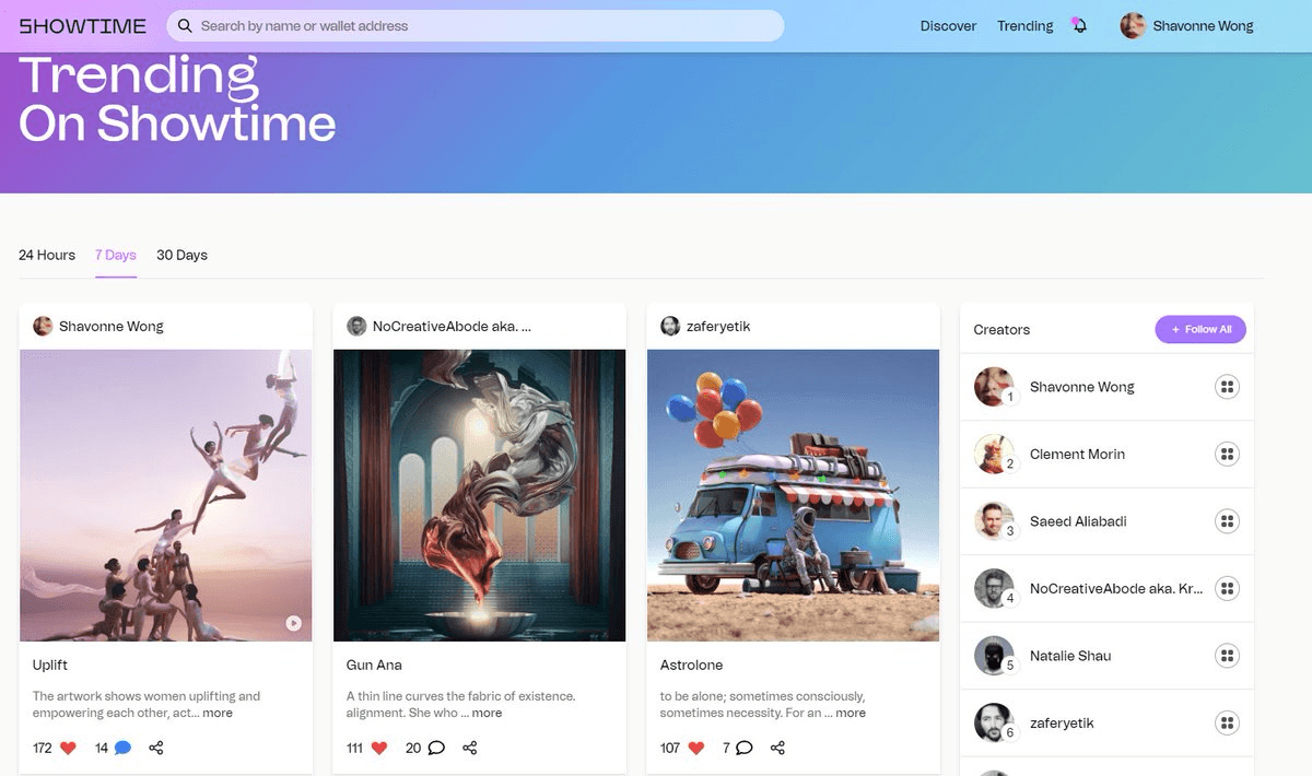 showtime homepage