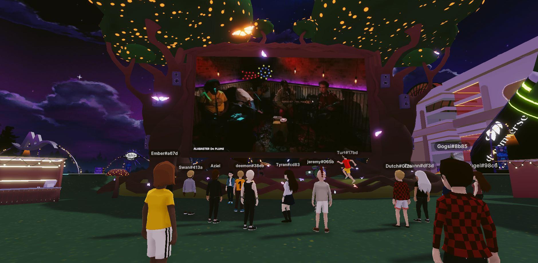 day 1 metaverse festival accoustic scene