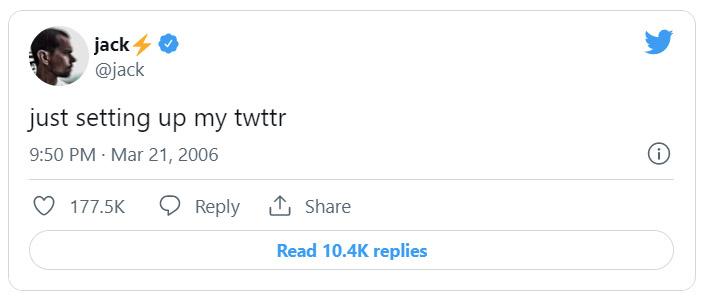 jack first tweet