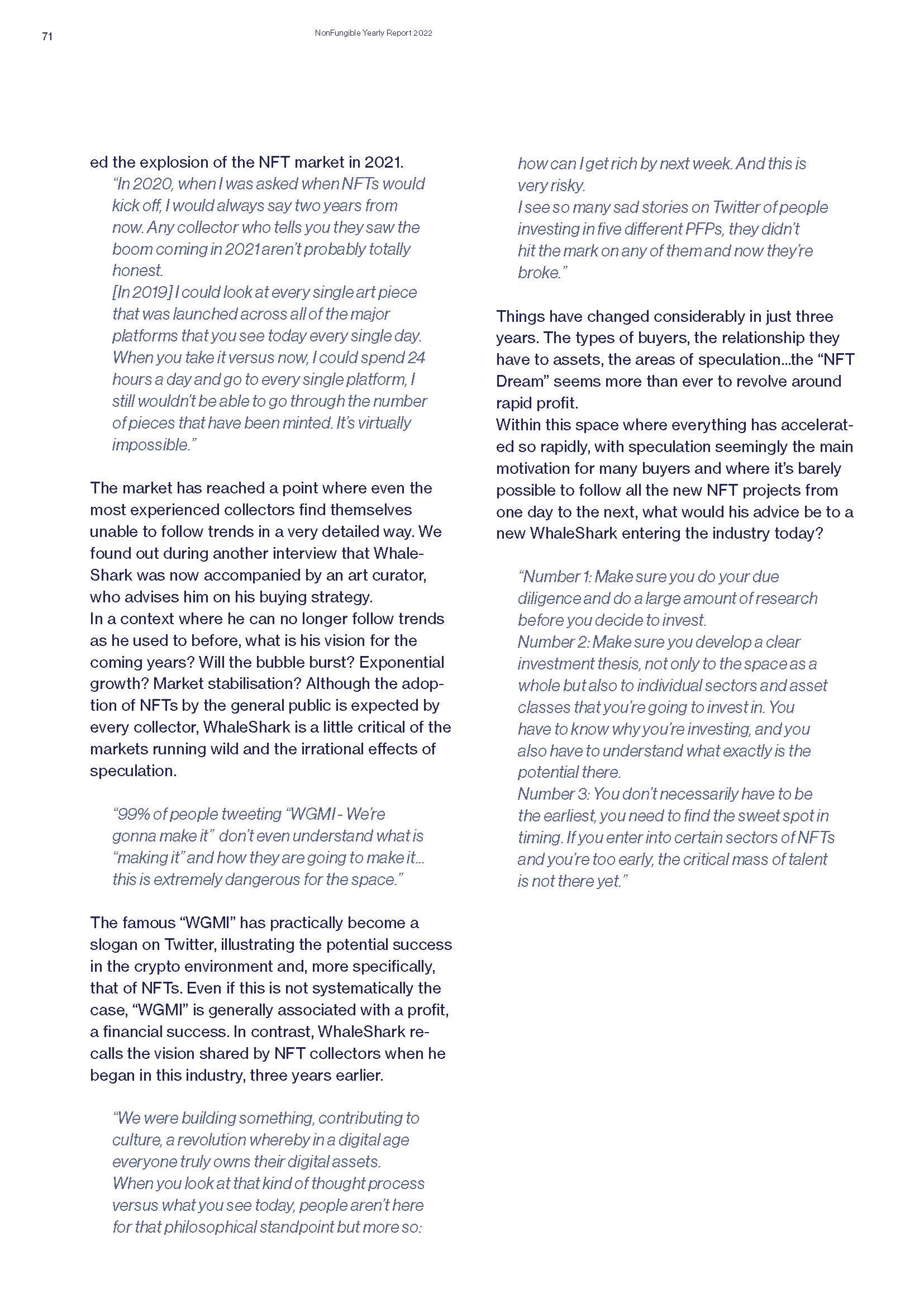 Yearly NFT Market Report