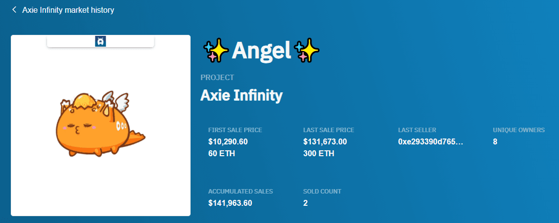 nonfungible market axie infinity