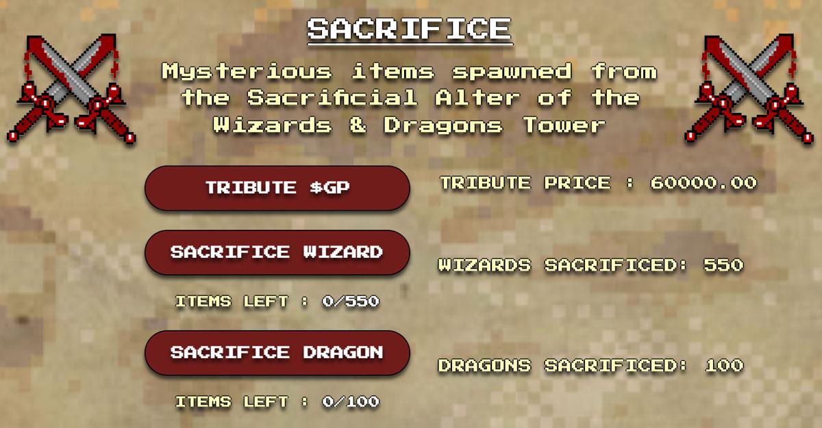 Wizards and dragon sacrifice