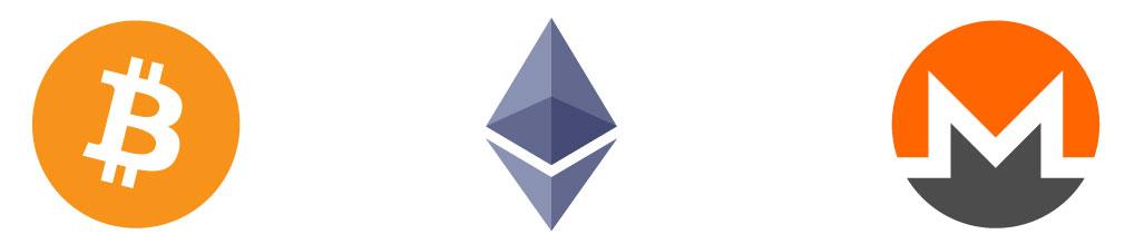 Logos Bitcoin - Ethereum - Monero