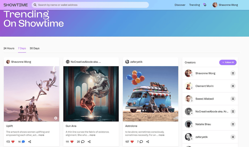 showtime homepage