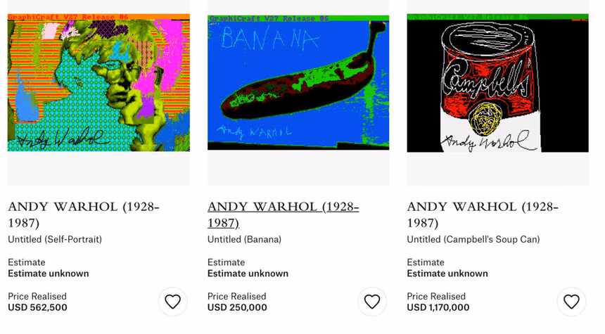 NFT institutions christies warhol